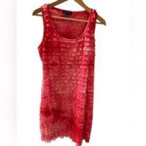 INC Ruffled Sleeveless Layered Top